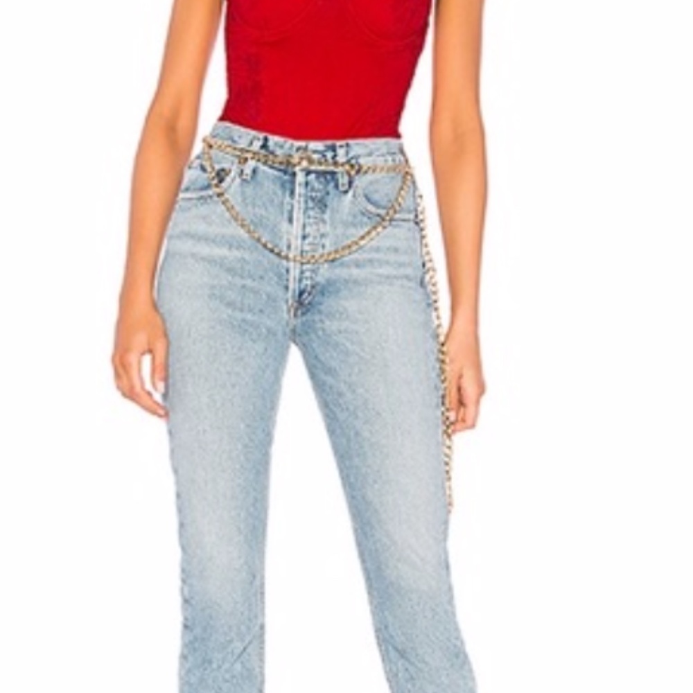 Agolde Riley Hi Rise Straight Crop Zephyr 26 NWT